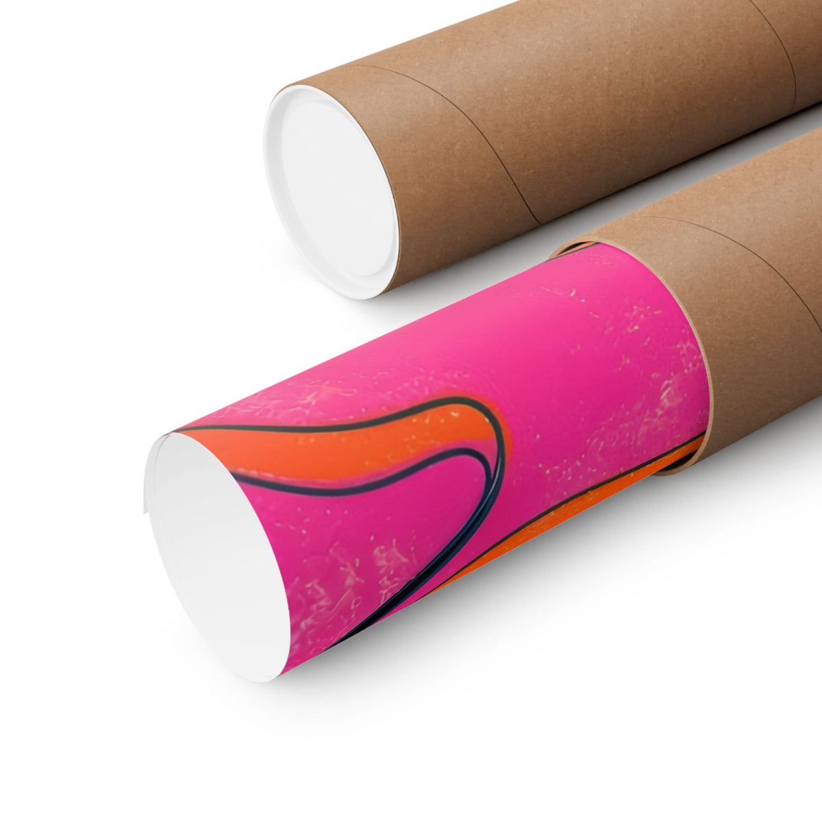 Fillmore Flow - Neon Orange & Magenta Poster