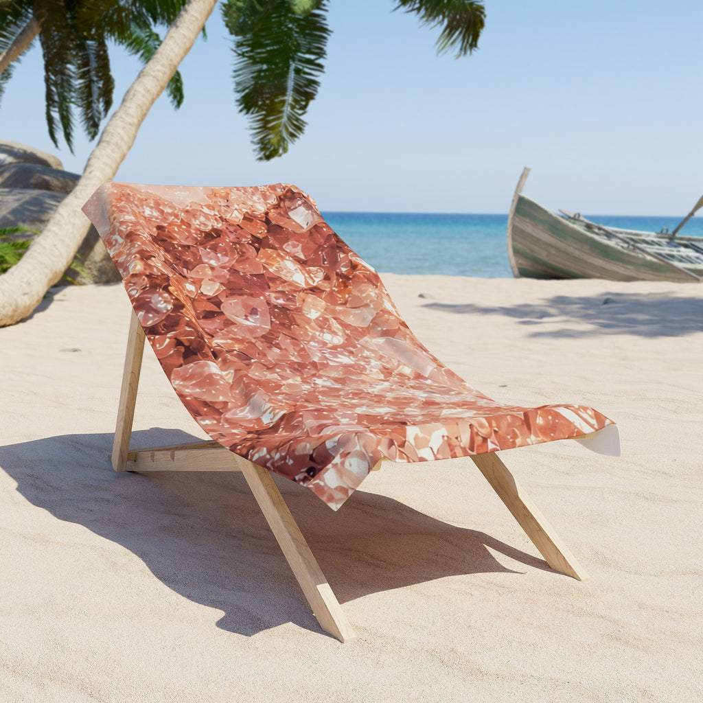 Geode Core - Peach Sorbet Beach Towel