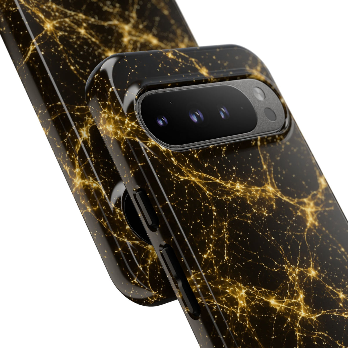 Neon Mycelium - Gold Filigree Phone Case