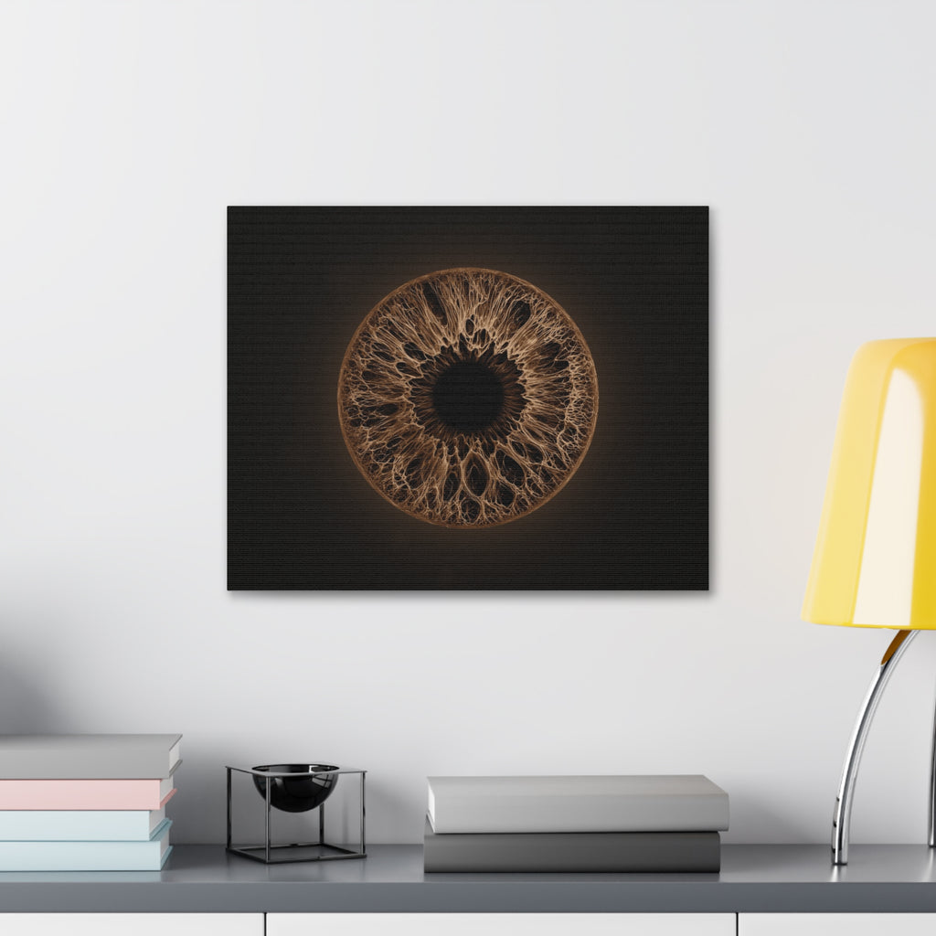 BLXNTT Iris – Lace Web Dark Brown Glossy Canvas