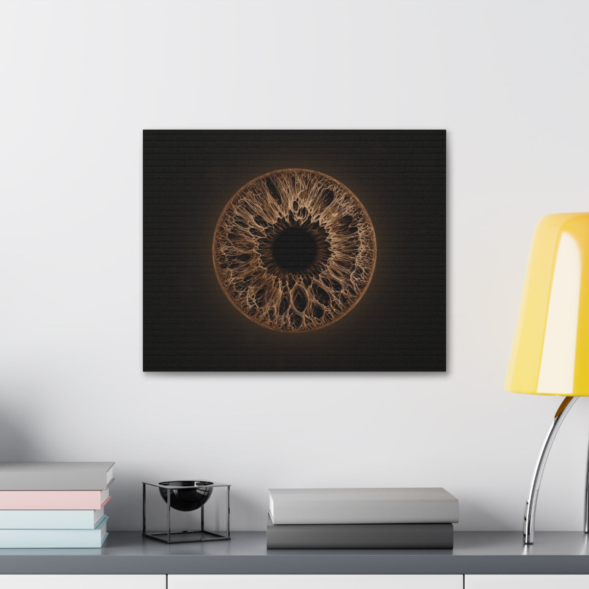 BLXNTT Iris – Lace Web Dark Brown Glossy Canvas