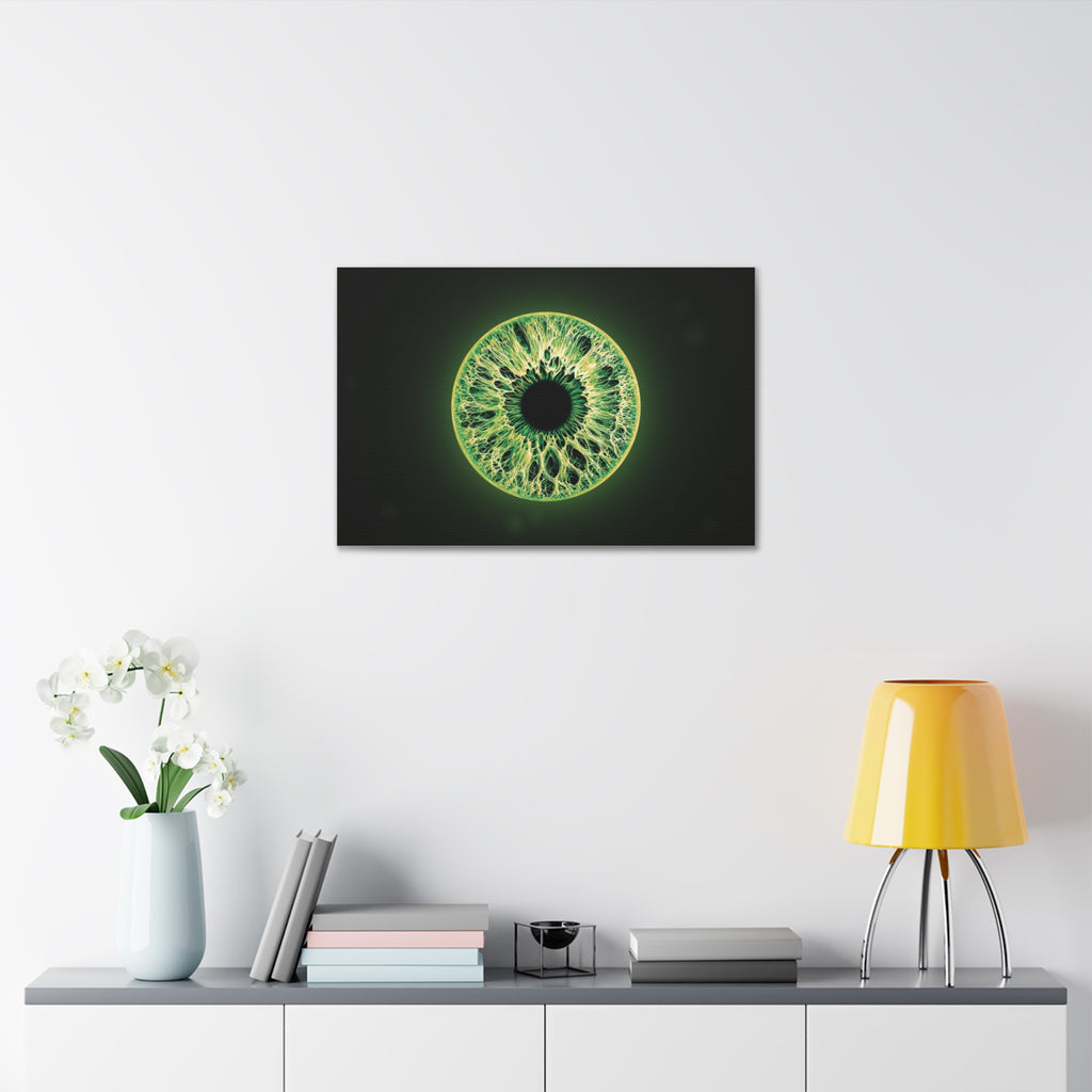 BLXNTT Iris – Lace Web Emerald Gold Glossy Canvas