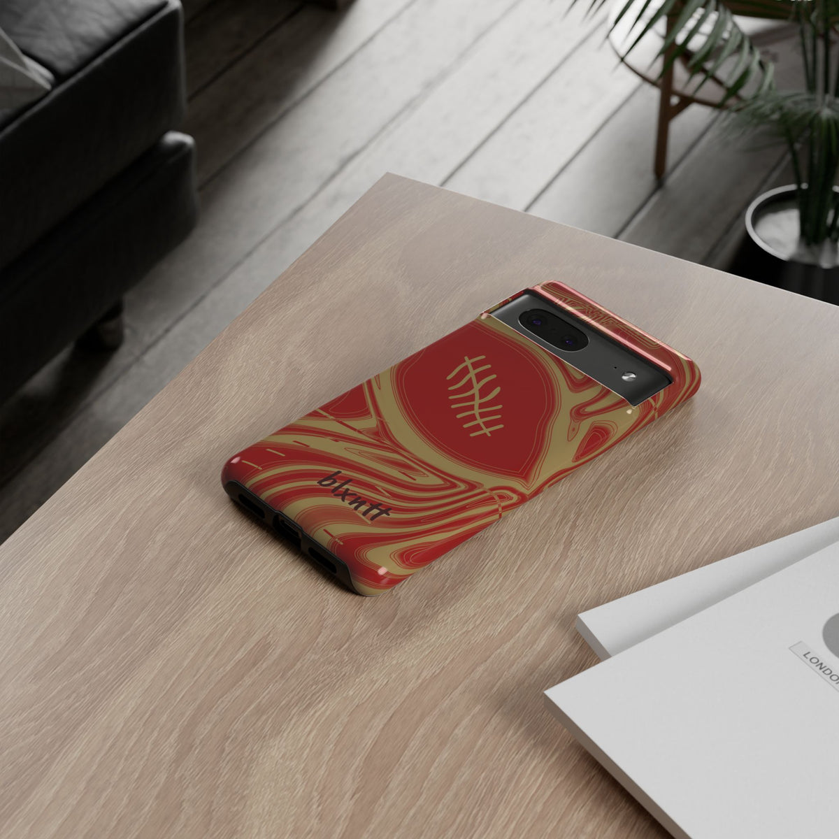 Scarlet & Gold Trippy Football Phone Case