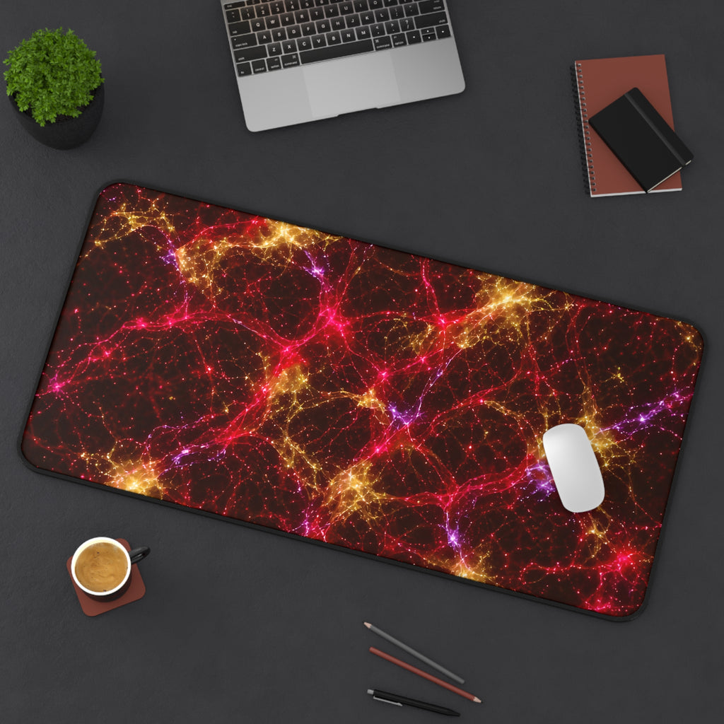 Neon Mycelium - Rainbow Nerve Desk Mat