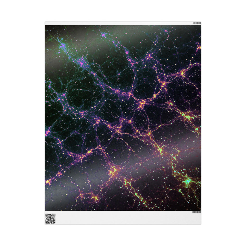 Neon Mycelium - Holographic Wrapping Paper
