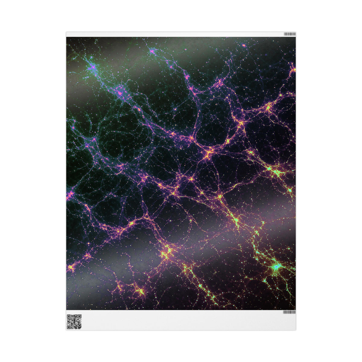 Neon Mycelium - Holographic Wrapping Paper