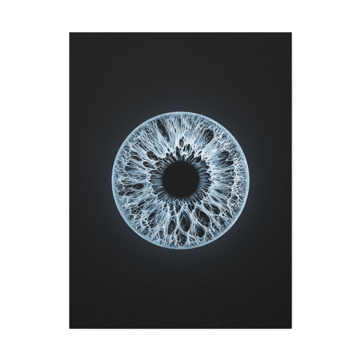 BLXNTT Iris – Lace Web Ice Blue Glossy Canvas