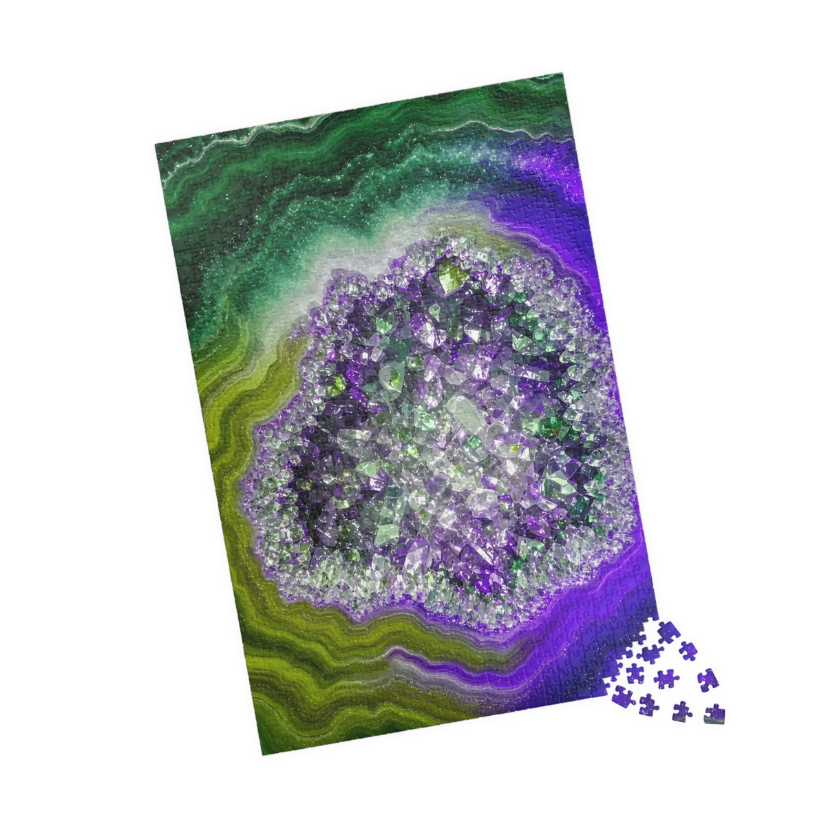 Geode Core - Ruby Emerald Jigsaw Puzzle