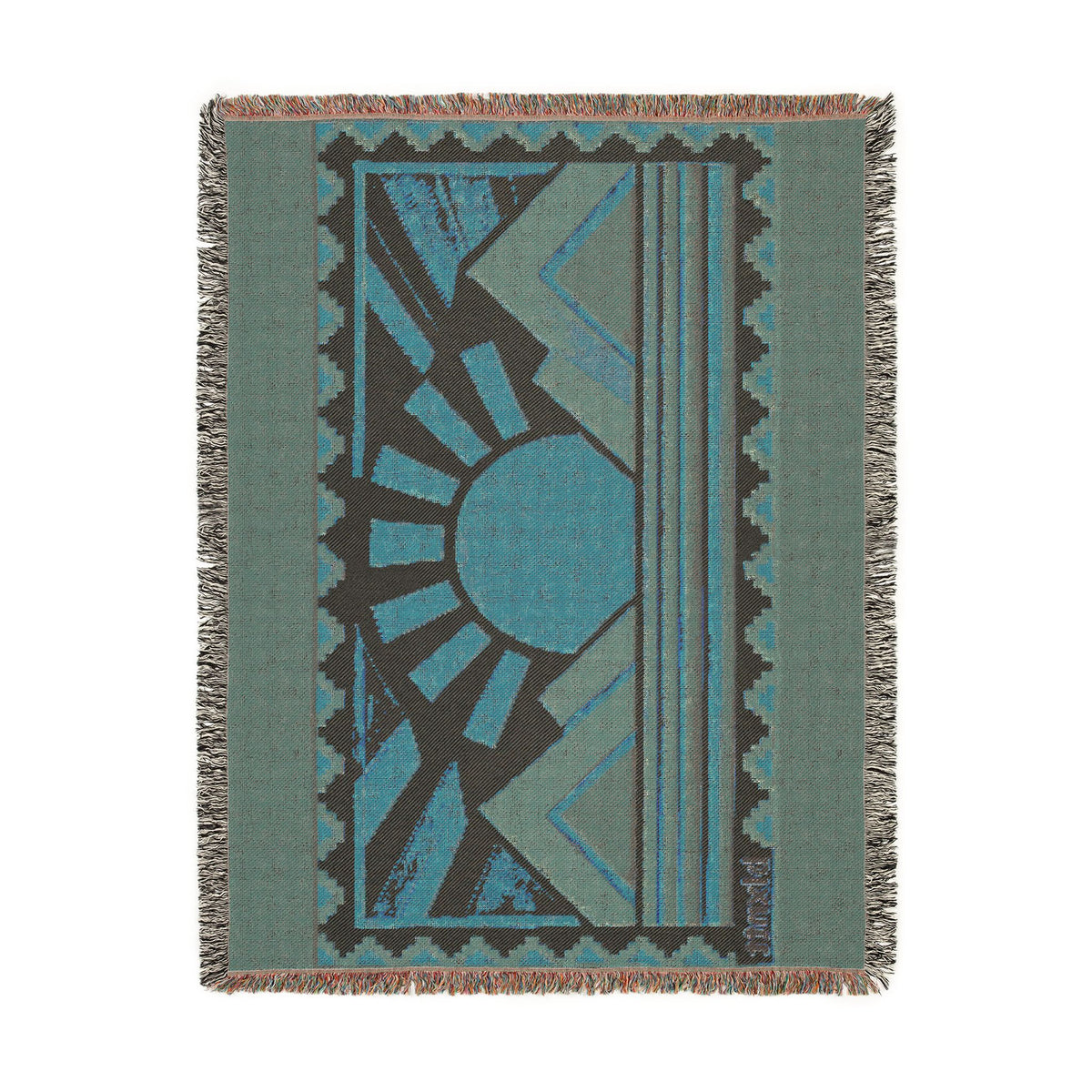 BLXNTT Orange Hippie Woven Blanket #1