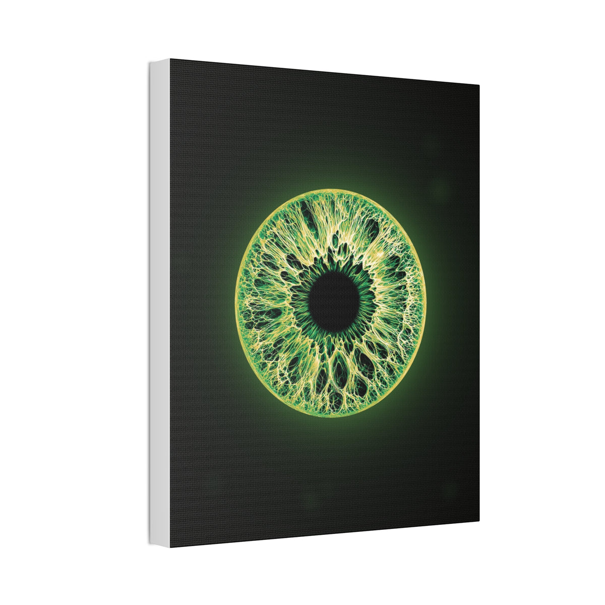 BLXNTT Iris – Lace Web Emerald Gold Glossy Canvas