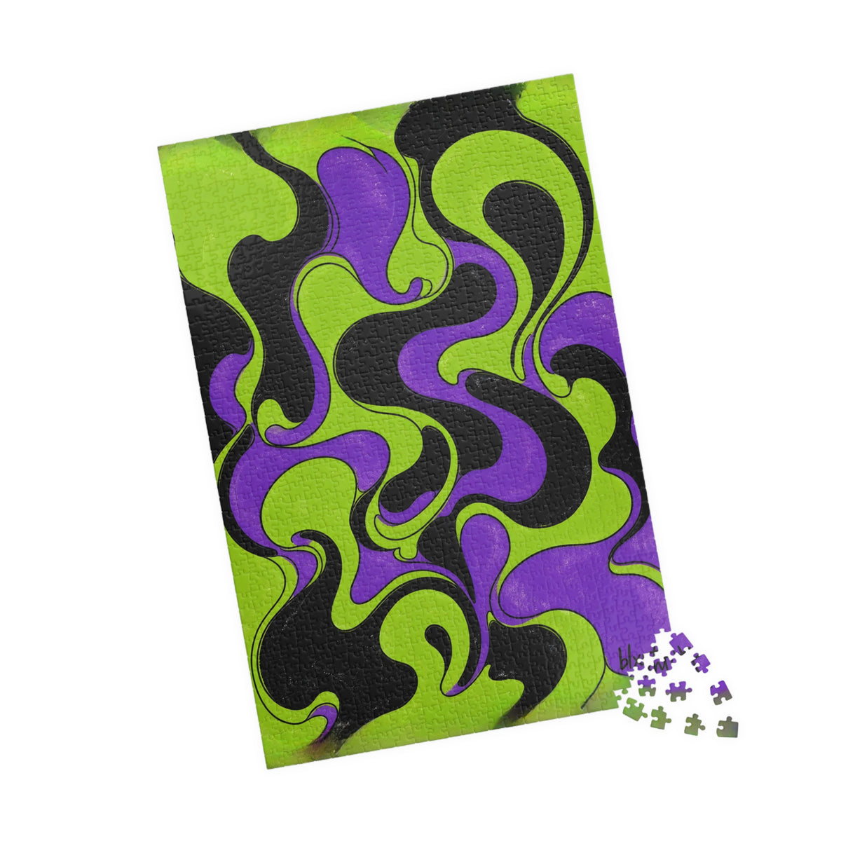 Fillmore Flow - Lime & Purple Jigsaw Puzzle