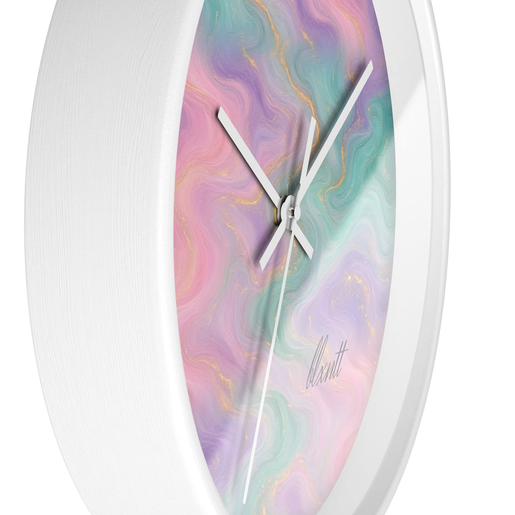 Pastel Marble Wall Clock