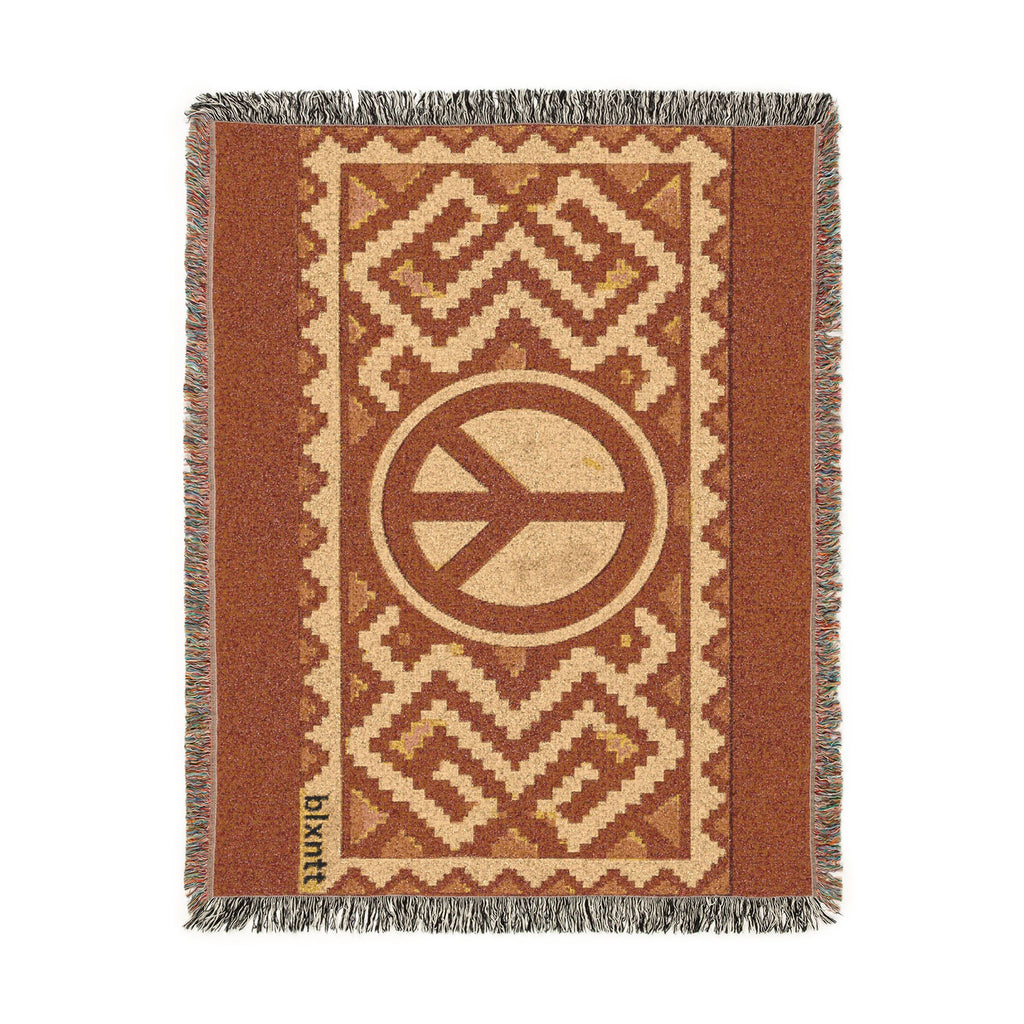 BLXNTT Orange Hippie Woven Blanket #3