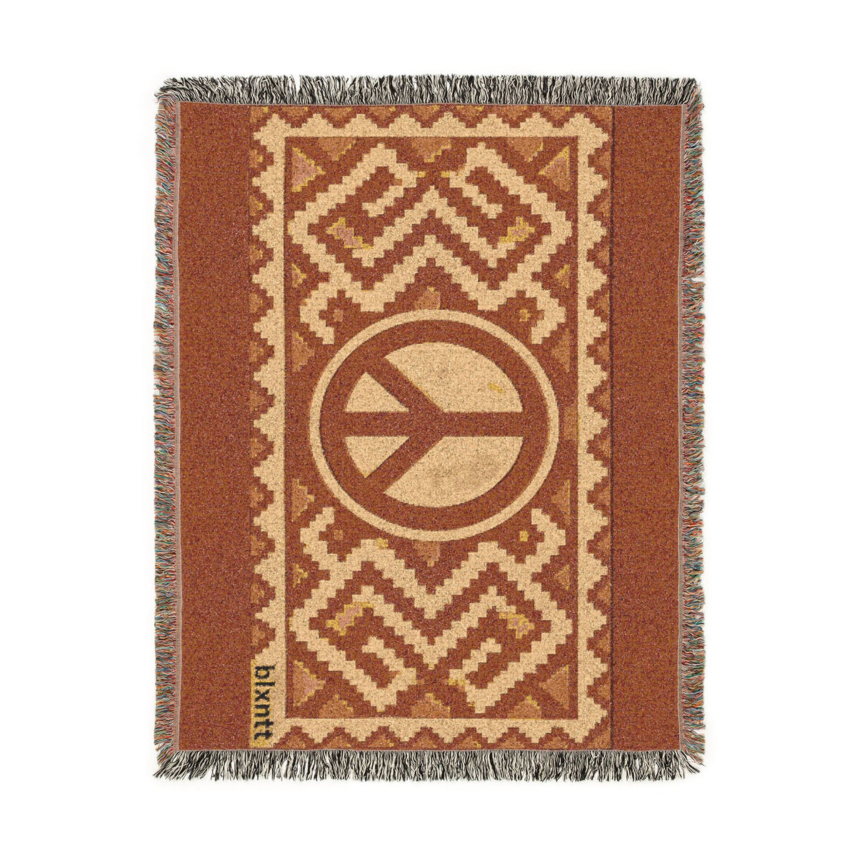 BLXNTT Orange Hippie Woven Blanket #3