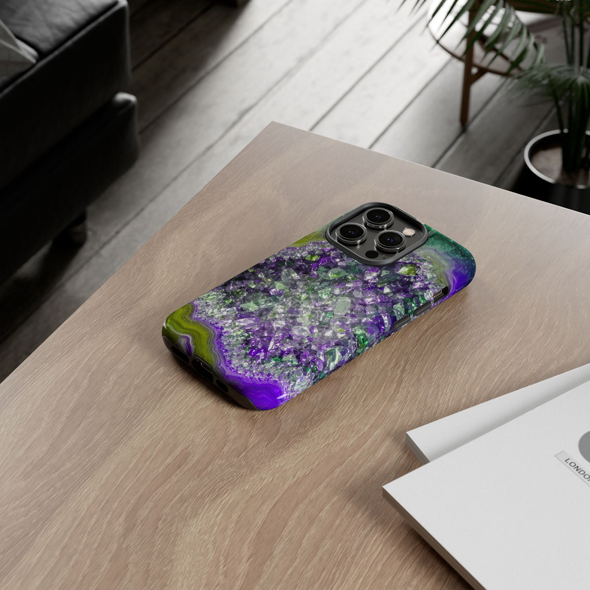 Geode Core - Ruby Emerald Phone Case