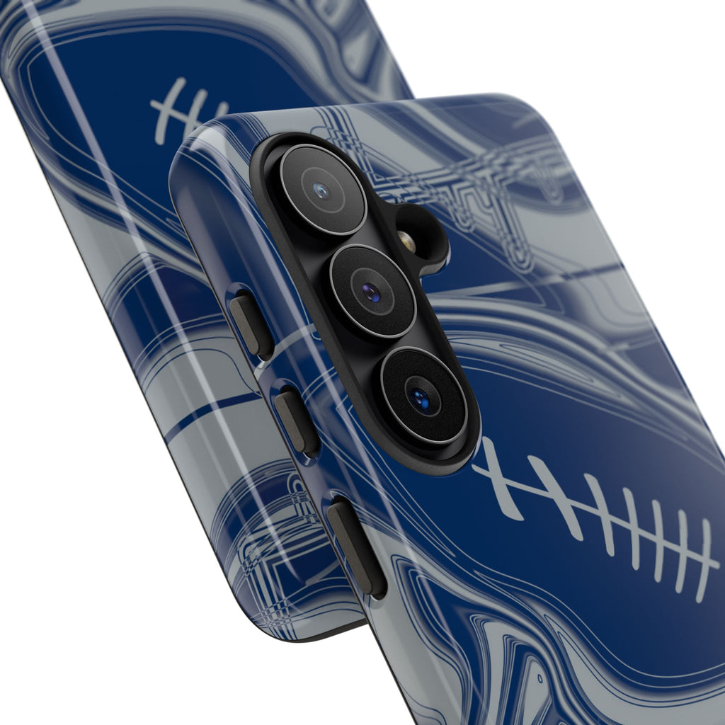 Blue & Gray Trippy Football Phone Case