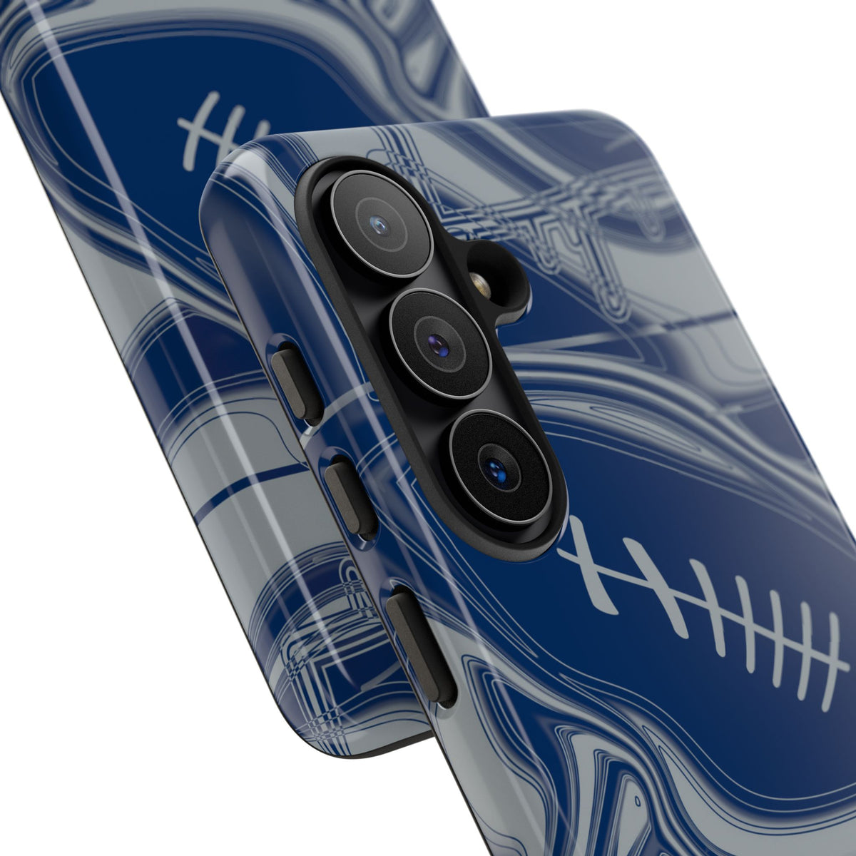 Blue & Gray Trippy Football Phone Case