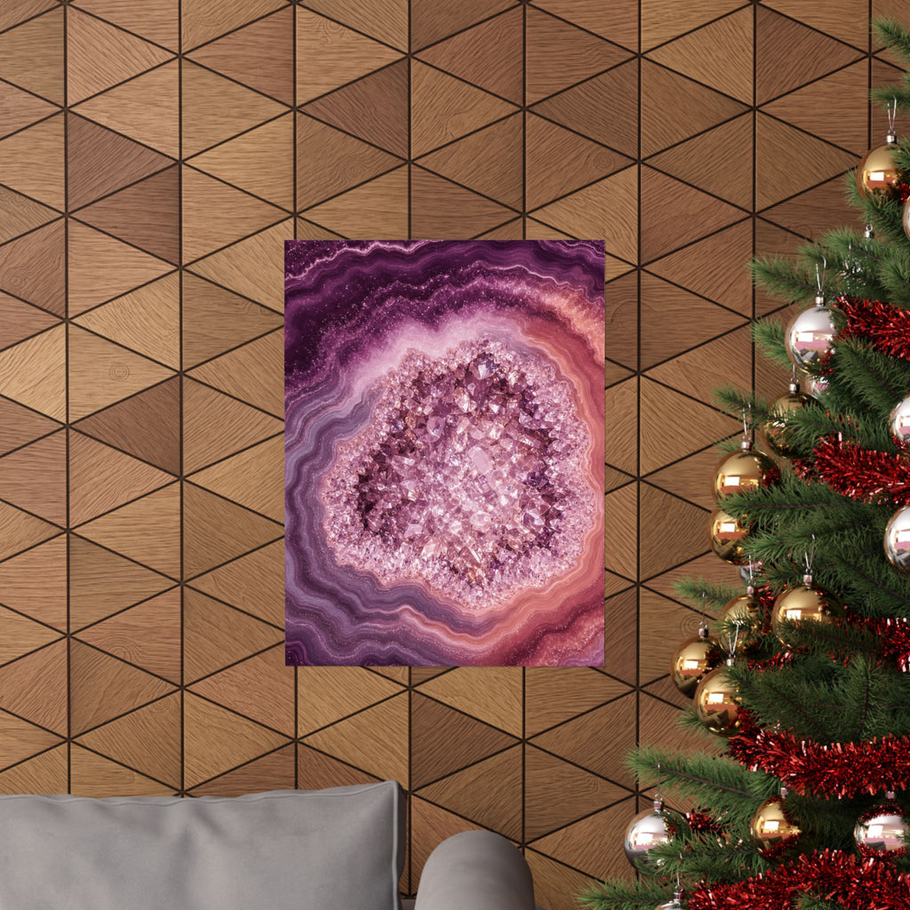 Geode Core - Rose Quartz Poster