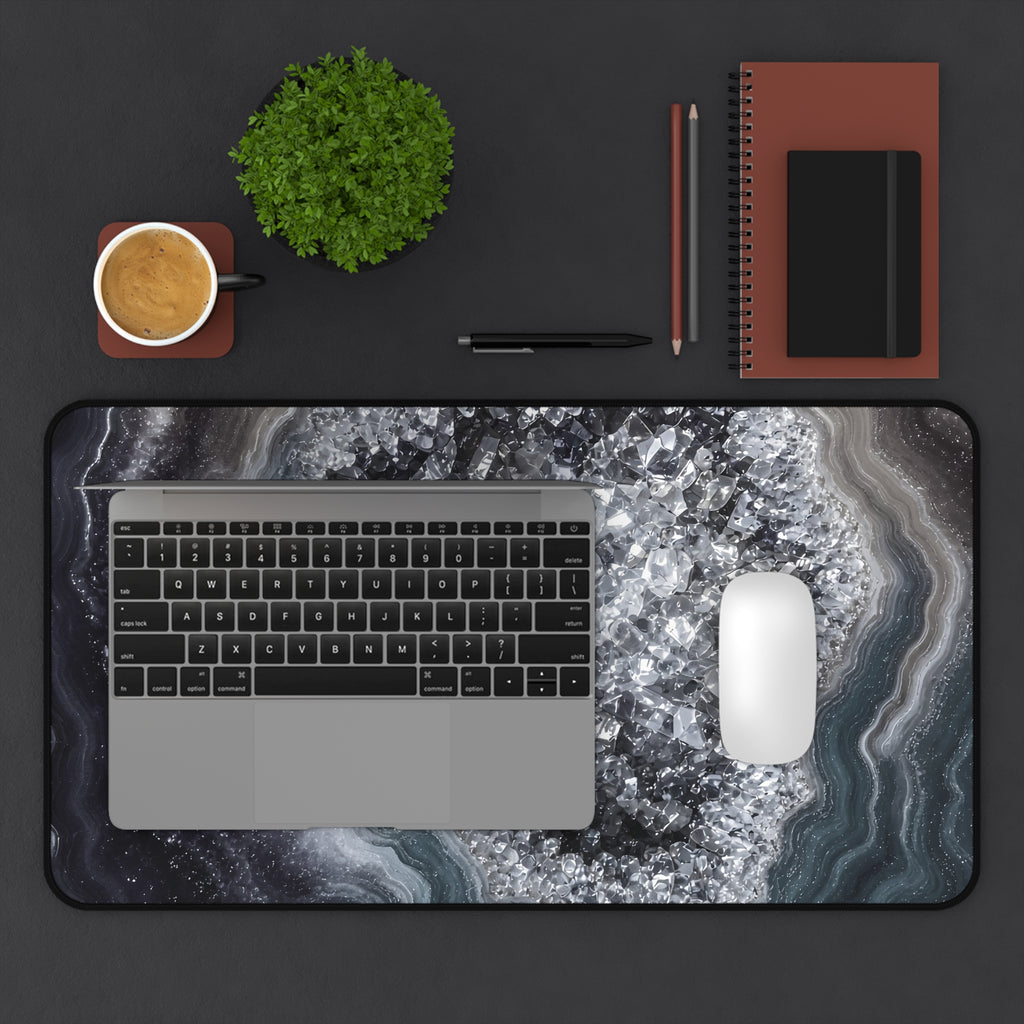 Geode Core - Silver Smoke Desk Mat