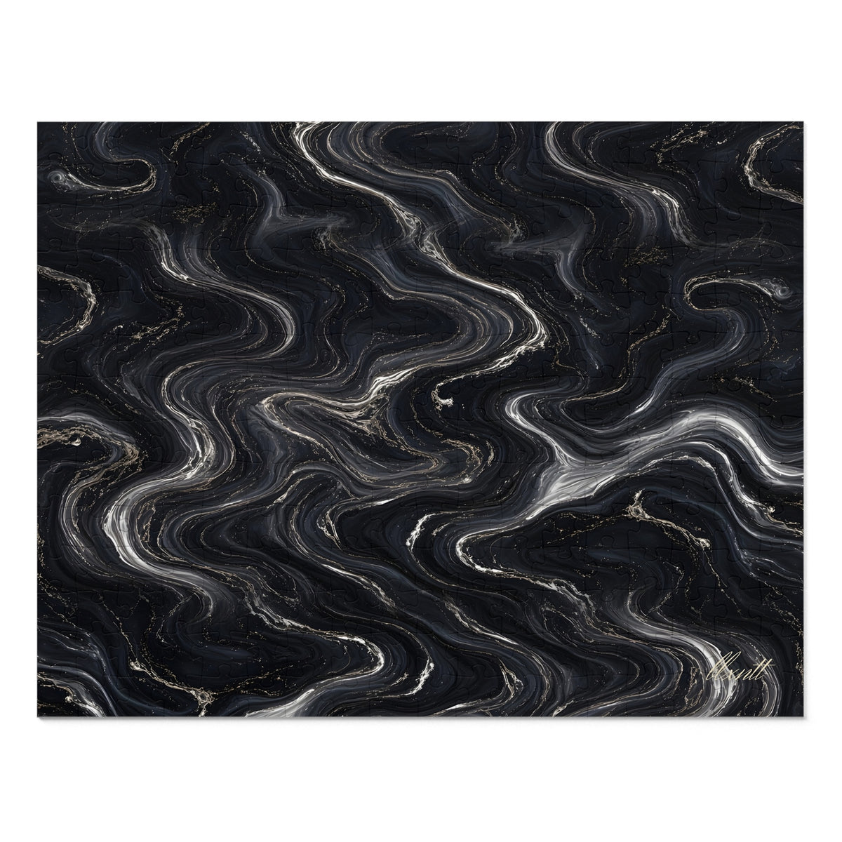 Black & Silver Marble Puzzle