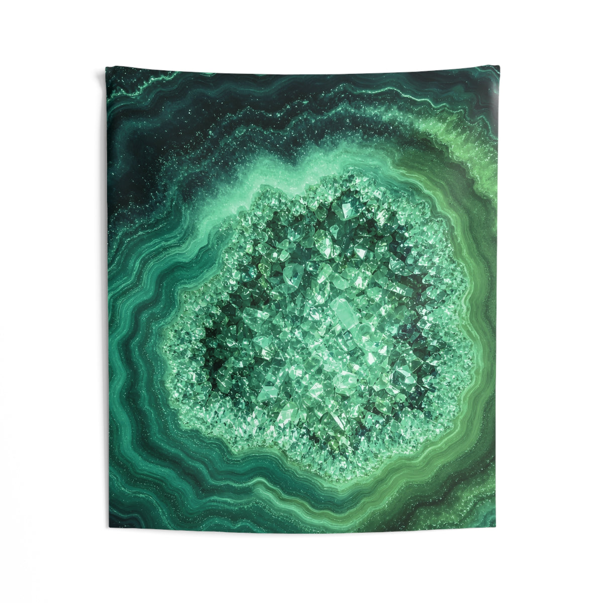 Geode Core - Jade Temple Tapestry