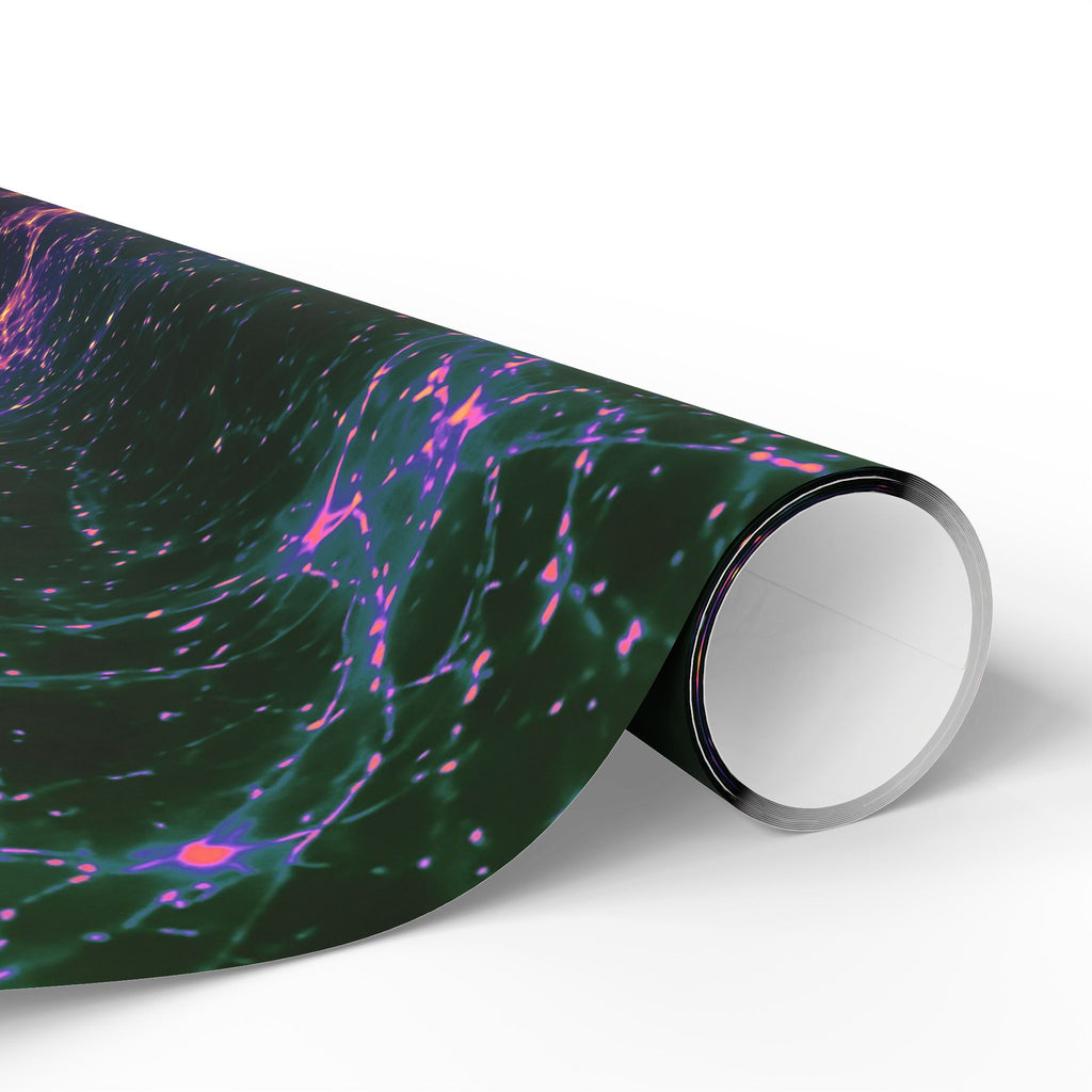 Neon Mycelium - Holographic Wrapping Paper