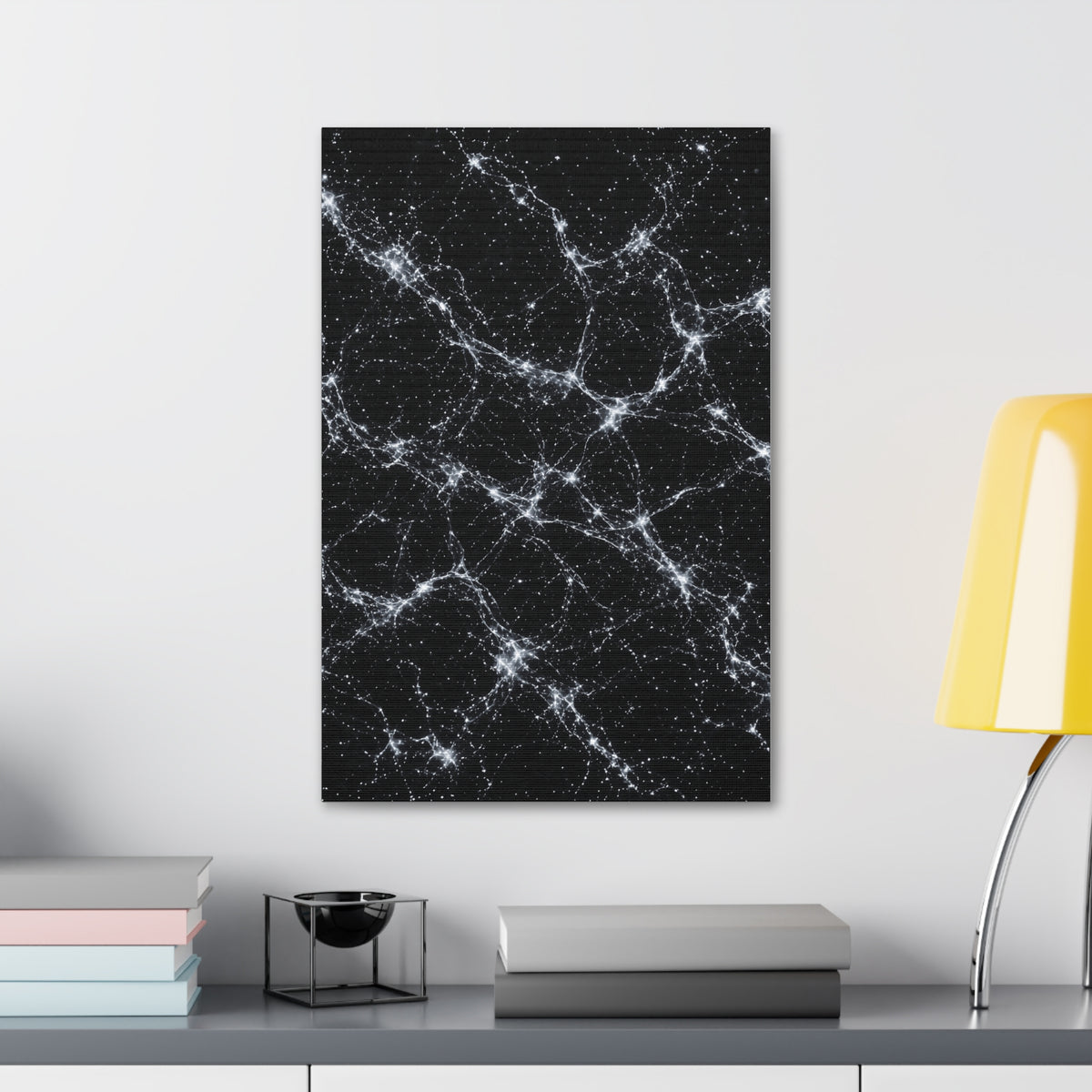 Neon Mycelium - Silver Ghost Glossy Canvas