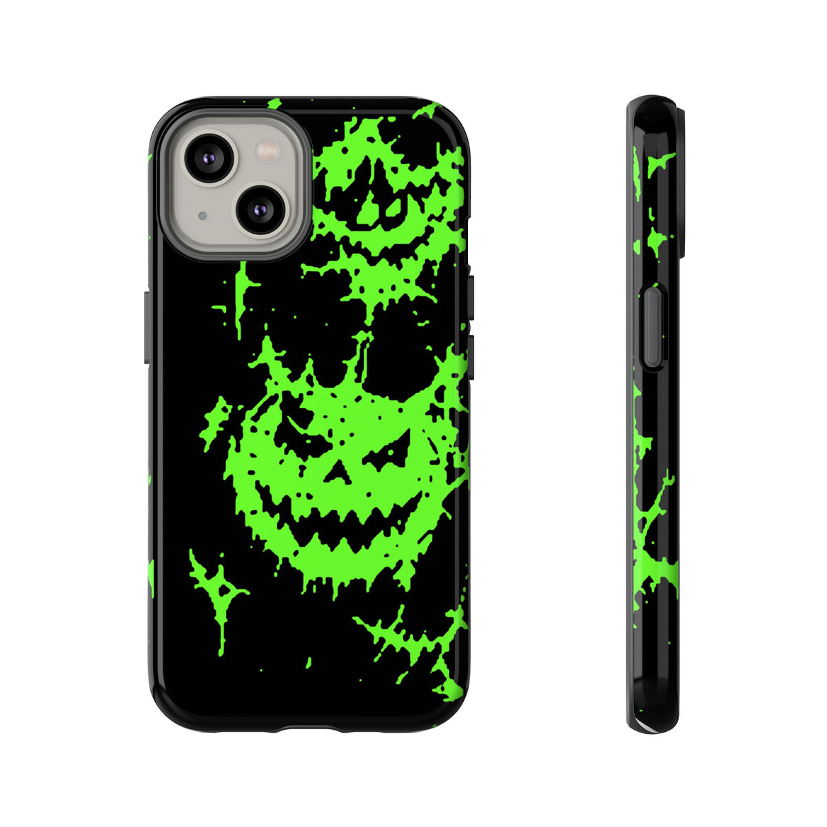 Green Spiderweb Pumpkin Phone Case