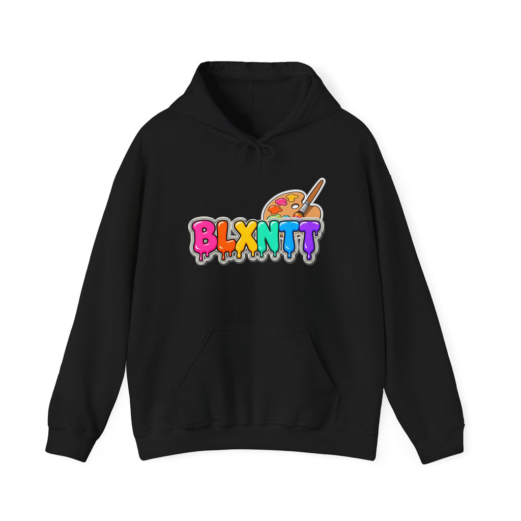 BLXNTT Paint Spill Hoodie - Rainbow (Black)