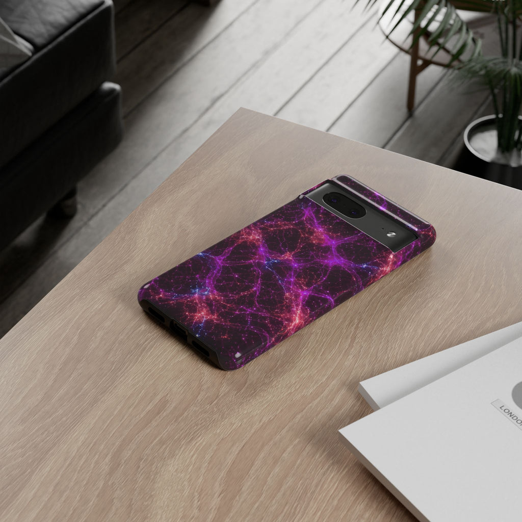 Neon Mycelium - Ember Orchid Phone Case