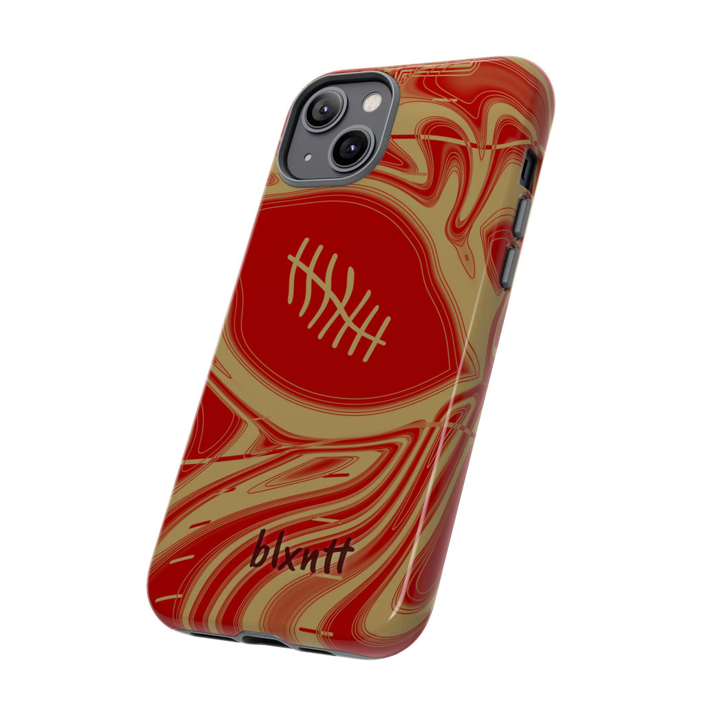 Scarlet & Gold Trippy Football Phone Case
