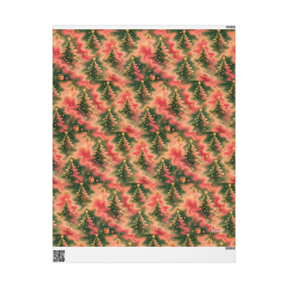 Trees Trippy Christmas Wrapping Paper