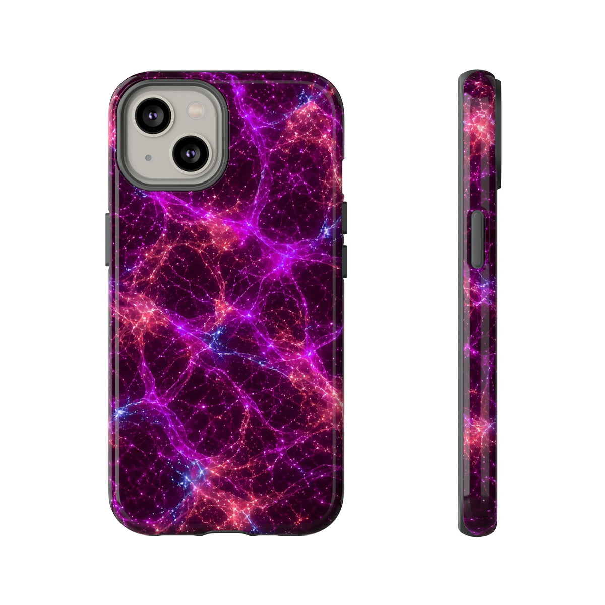 Neon Mycelium - Ember Orchid Phone Case