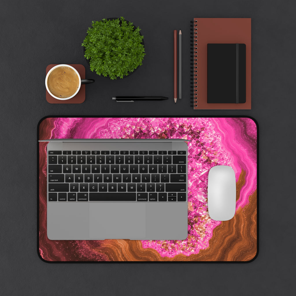 Geode Core - Terracotta Neon Desk Mat