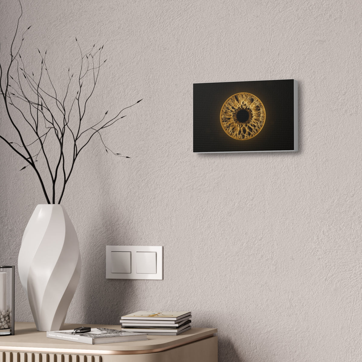 BLXNTT Iris – Lace Web Amber Glossy Canvas