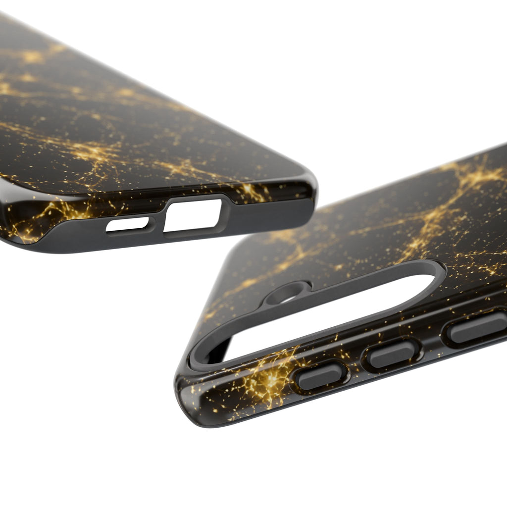 Neon Mycelium - Gold Filigree Phone Case
