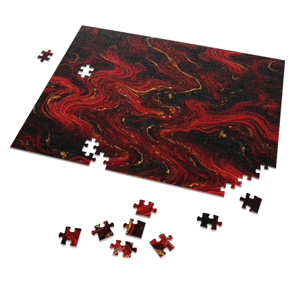 Red & Black Marble Puzzle