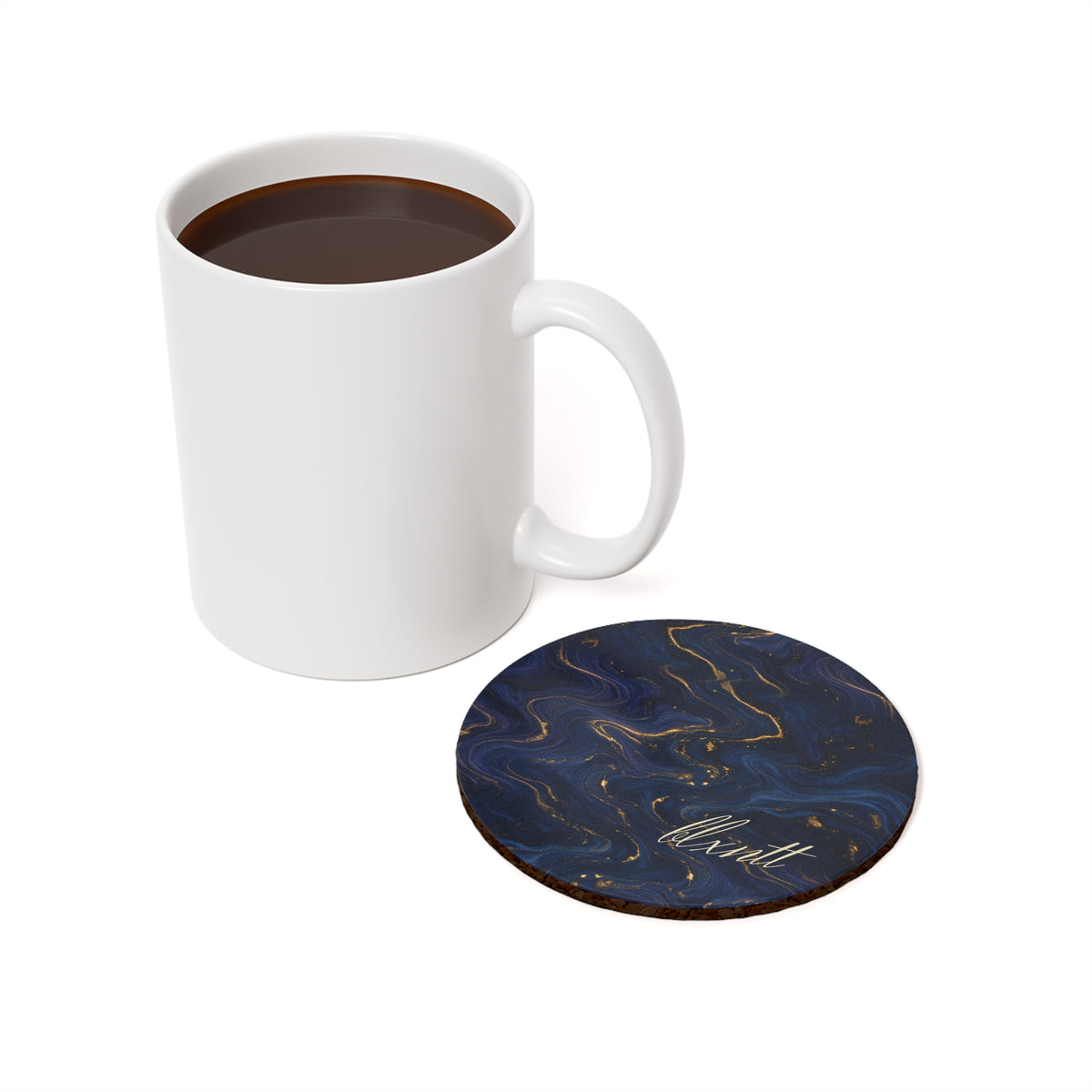 Navy & Gold Marble Coaster