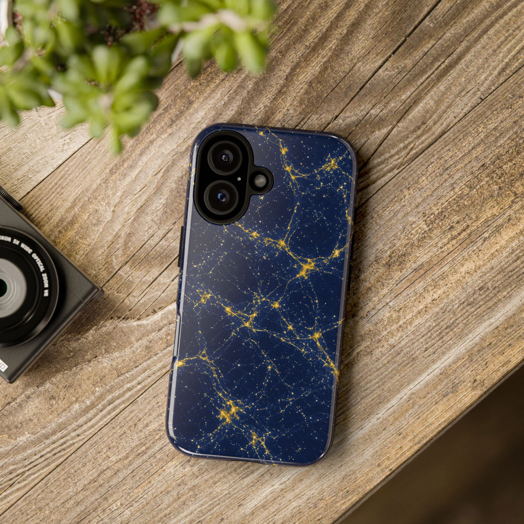 Neon Mycelium - Mustard Navy Phone Case