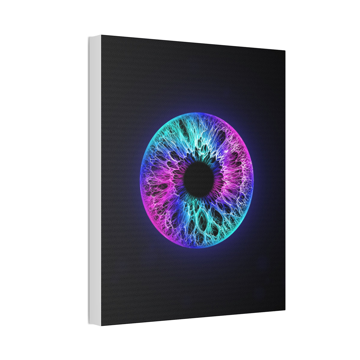 BLXNTT Iris – Lace Web Galaxy Teal Magenta Glossy Canvas