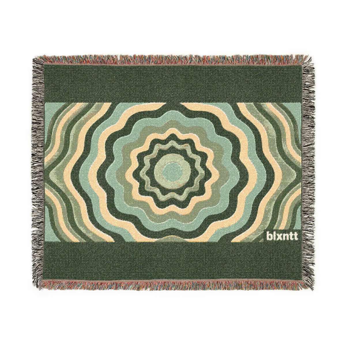 BLXNTT Green Hippie Woven Blanket #3