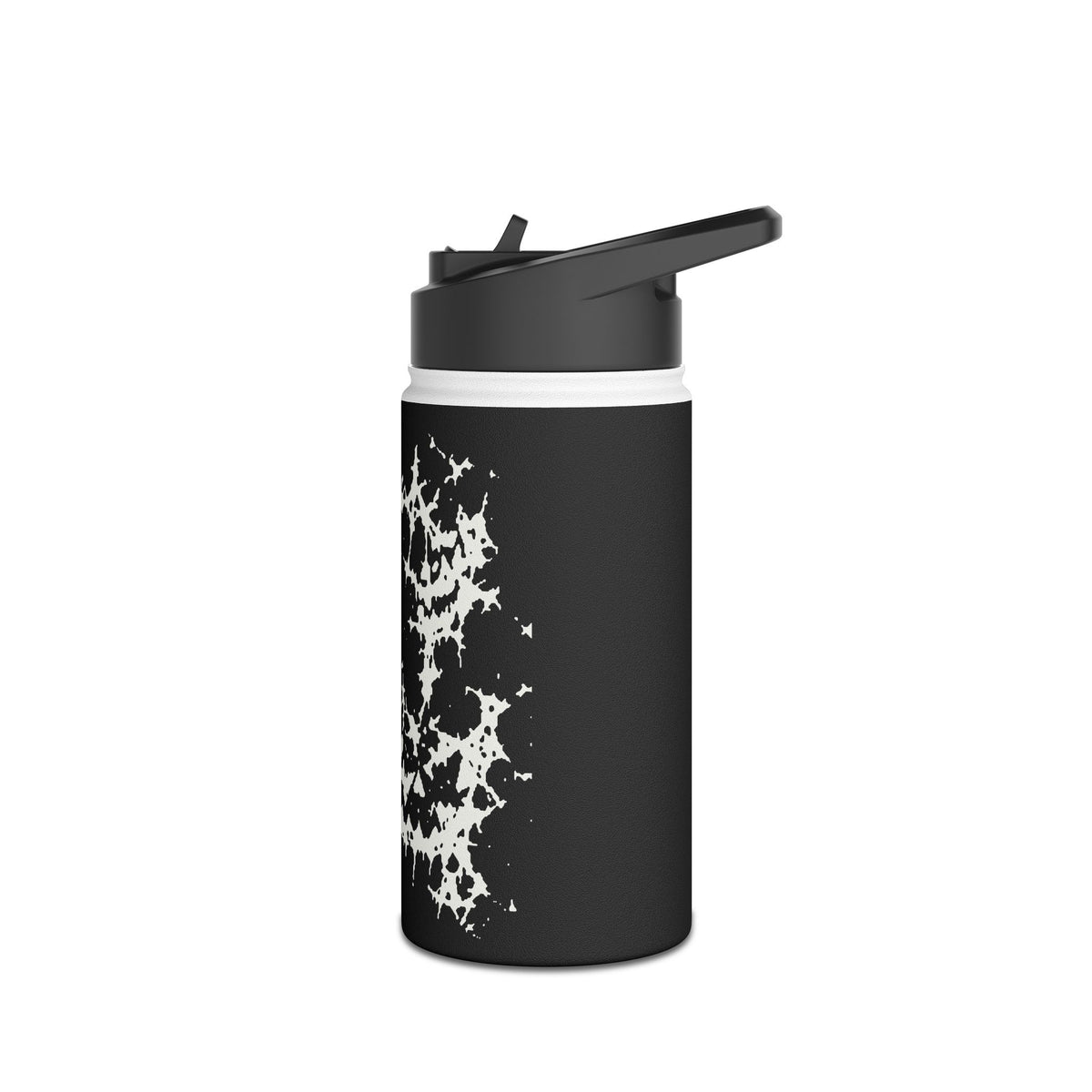 White Spiderweb Pumpkin Water Bottle