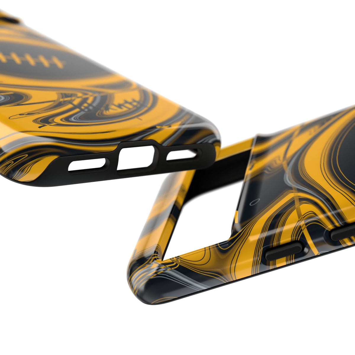 Black & Gold Trippy Football Phone Case