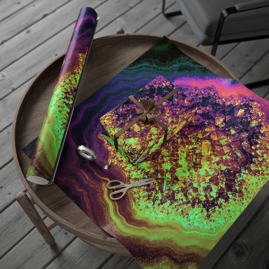 Geode Core - Holographic Wrapping Paper