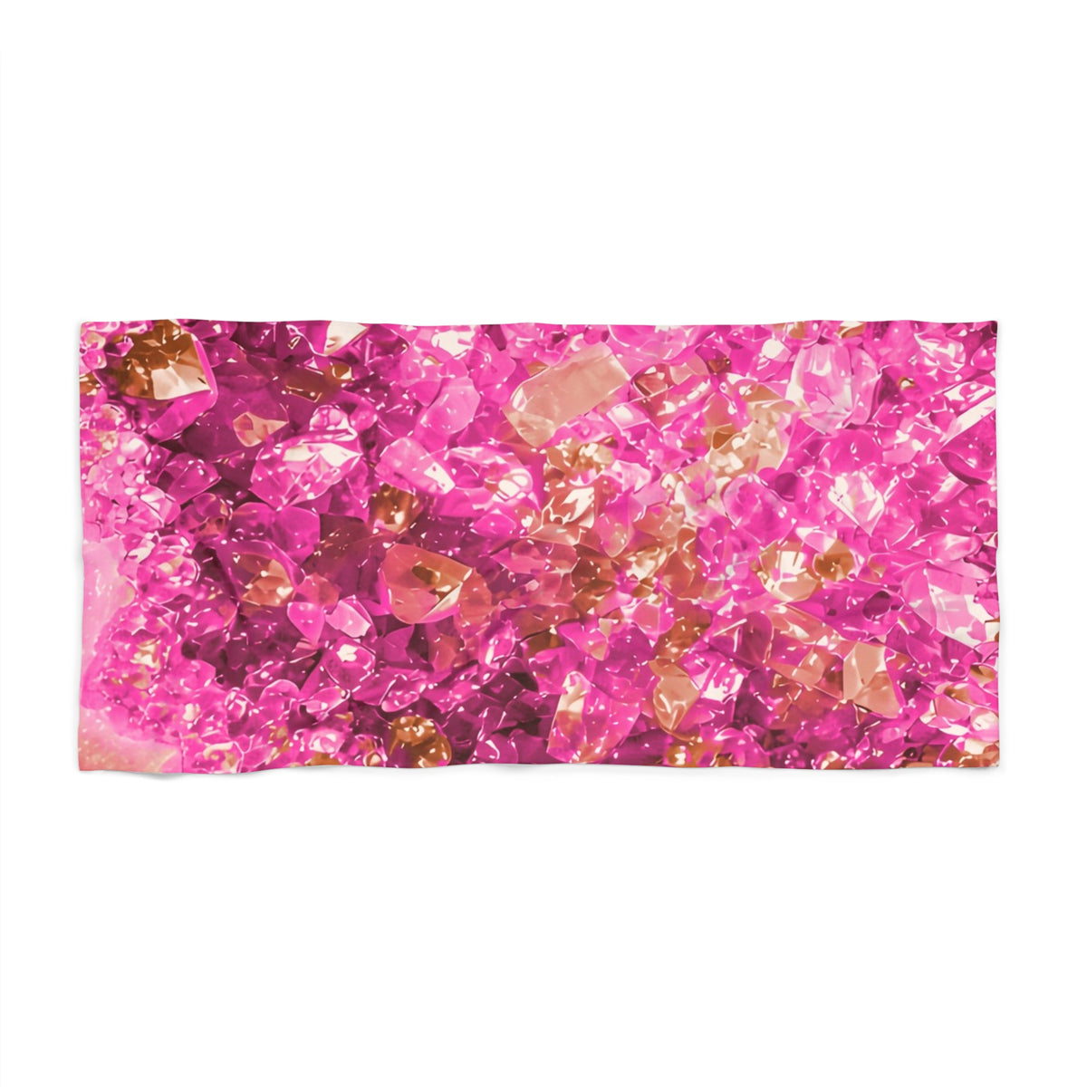 Geode Core - Terracotta Neon Beach Towel