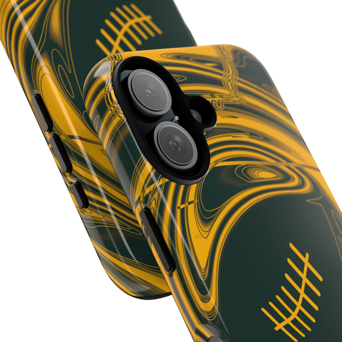 Green & Gold Trippy Football Phone Case