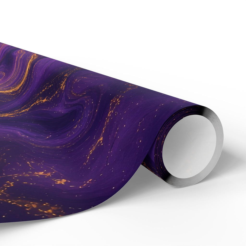 Royal Purple Marble Wrapping Paper
