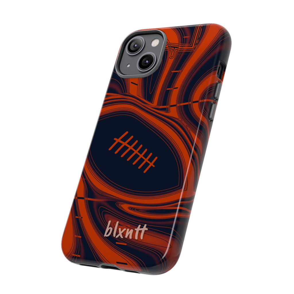 Navy & Orange Trippy Football Phone Case