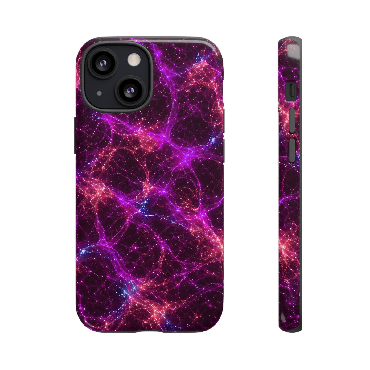 Neon Mycelium - Ember Orchid Phone Case