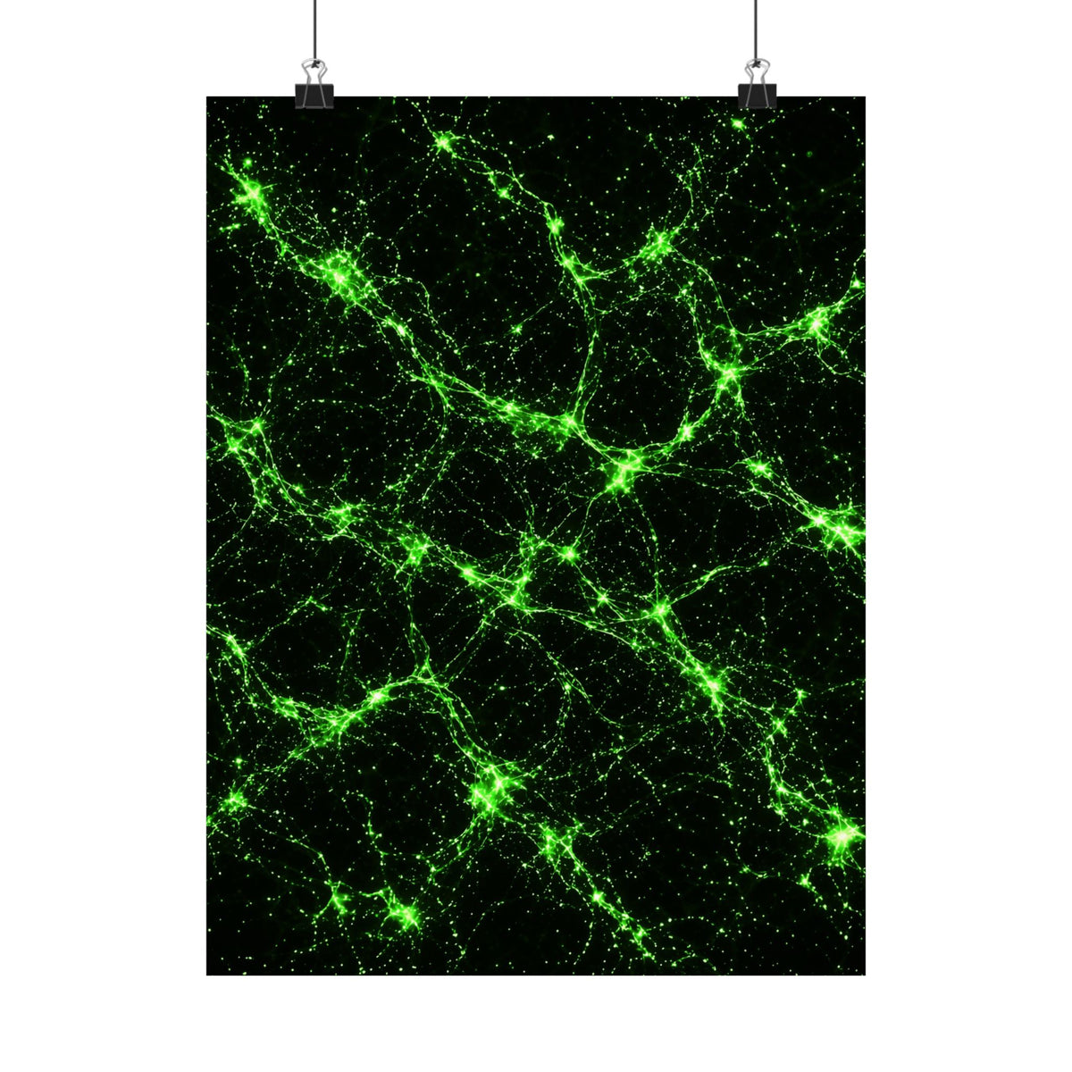 Neon Mycelium - Toxic Lime Poster